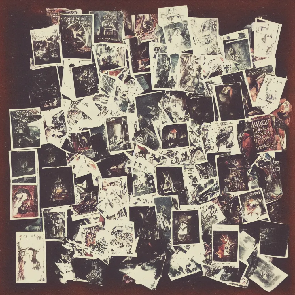 Prompt: polaroid of an occult book