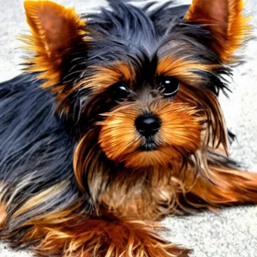 Image similar to Yorkshire Terrier Wookie hybrid