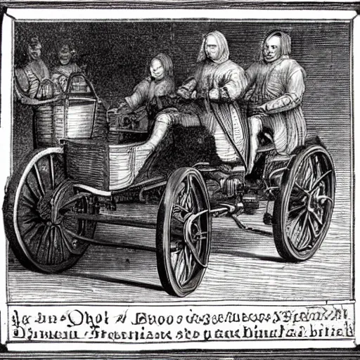 Prompt: a british automobile in the 1 6 4 0 s