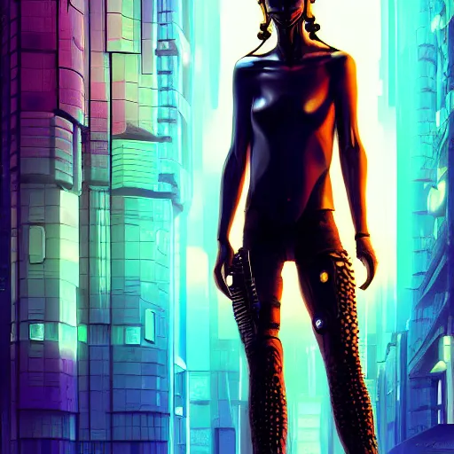 Image similar to cyberpunk full body photprealism ultradetailed digital art, golden ratio,, award winning, masterpiece trending on artstation 8 k 1 5 0 mpx