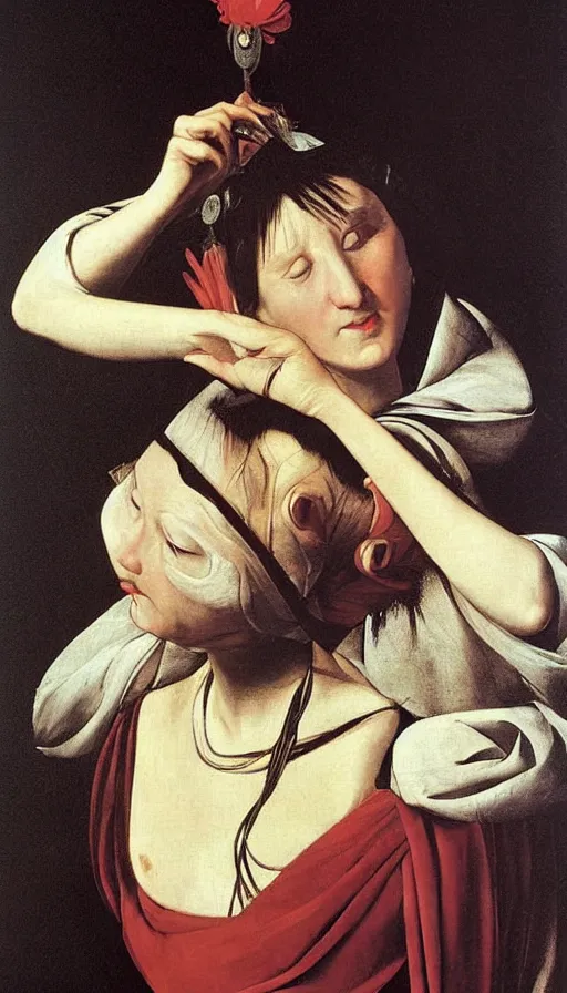 Image similar to the empress by caravaggio