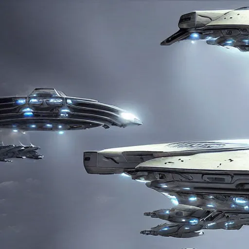 Image similar to epic photo, futuristic starship, halo, military, highly detailed