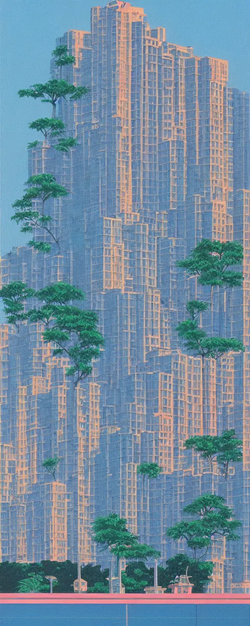 Image similar to Bangalore, art by Hiroshi Nagai