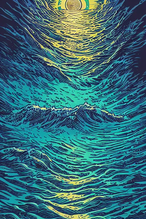 Image similar to The sea by Dan Mumford