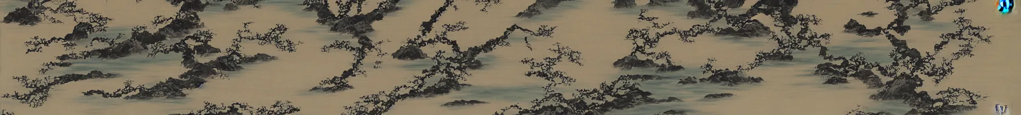 Prompt: japanese painting of river