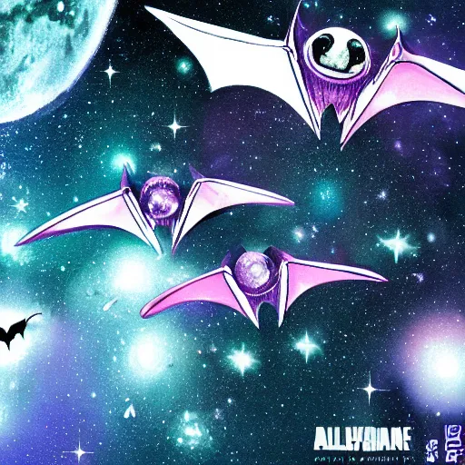 Image similar to universe of alien space bats