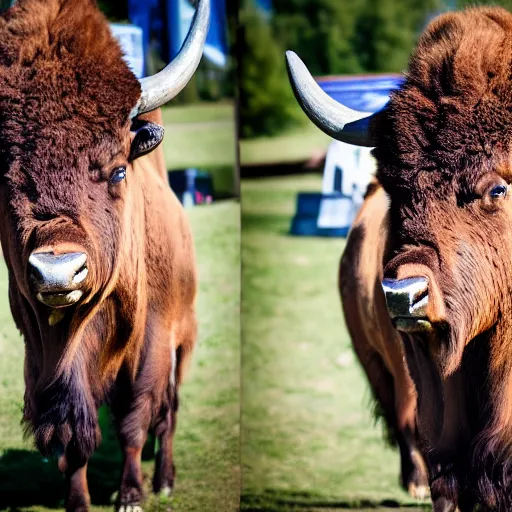 Image similar to fair rides petting zoo bison focus photography