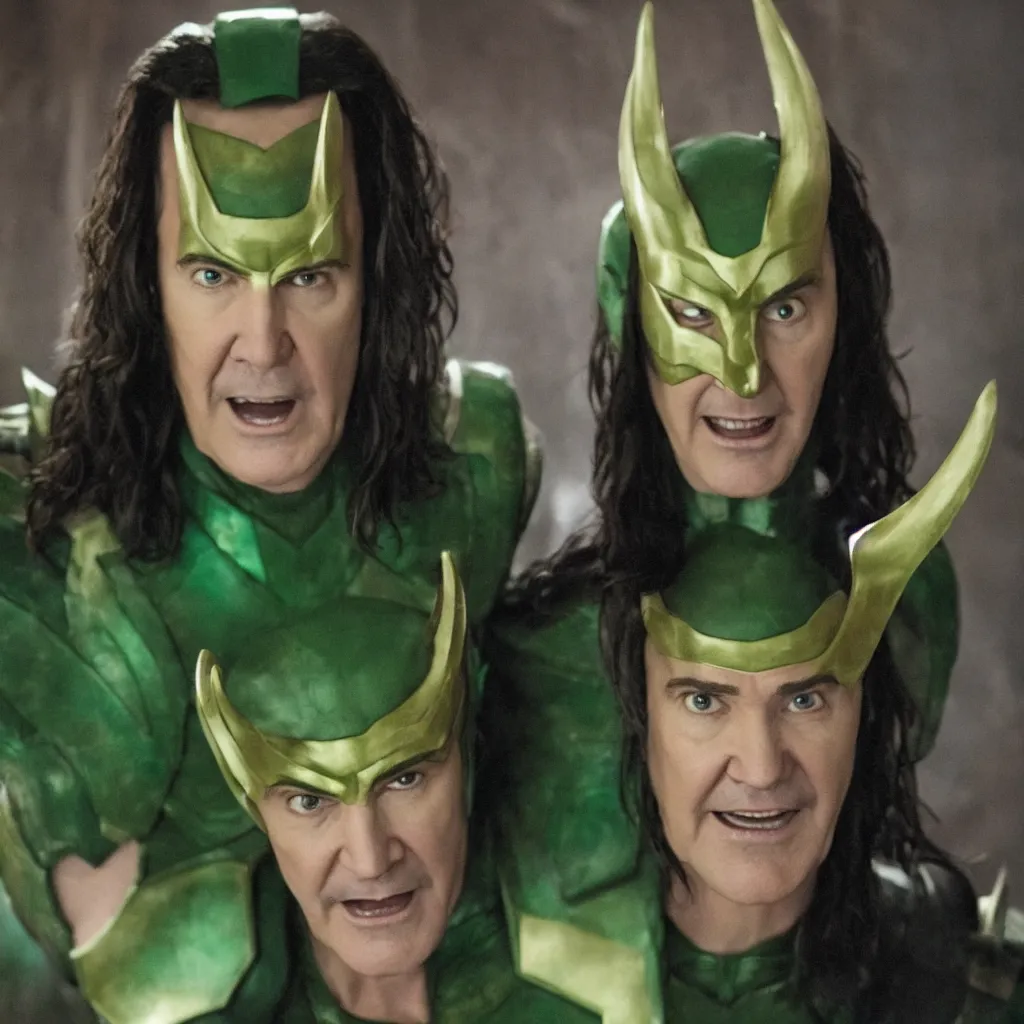 Prompt: norm macdonald as loki in the avengers