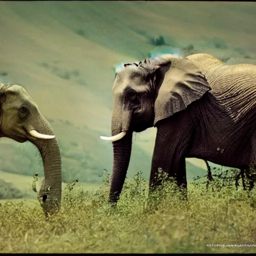 Prompt: badger with an elephant trunk, professional nature photography, National Geographic, 35mm film