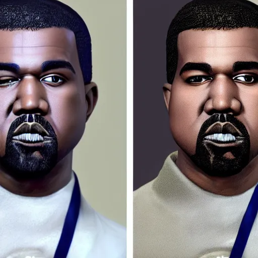 Image similar to hyperrealistic image of ( ( ( kanye west ) ) ) conway twitty, stunning 3 d render, inspired by istvan sandorfi & greg rutkowski, perfect facial symmetry, dim volumetric cinematic lighting, 8 k octane comprehensive render, extremely hyper - detailed, incredibly lifelike attributes & atmosphere, intricate, realistic flesh texture, masterpiece, artstation, stunning,