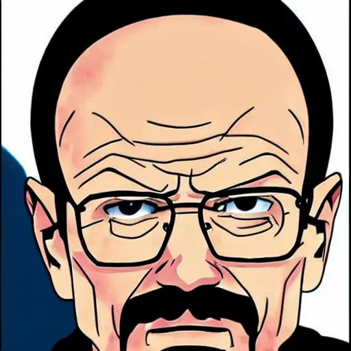 Image similar to walter white in anime