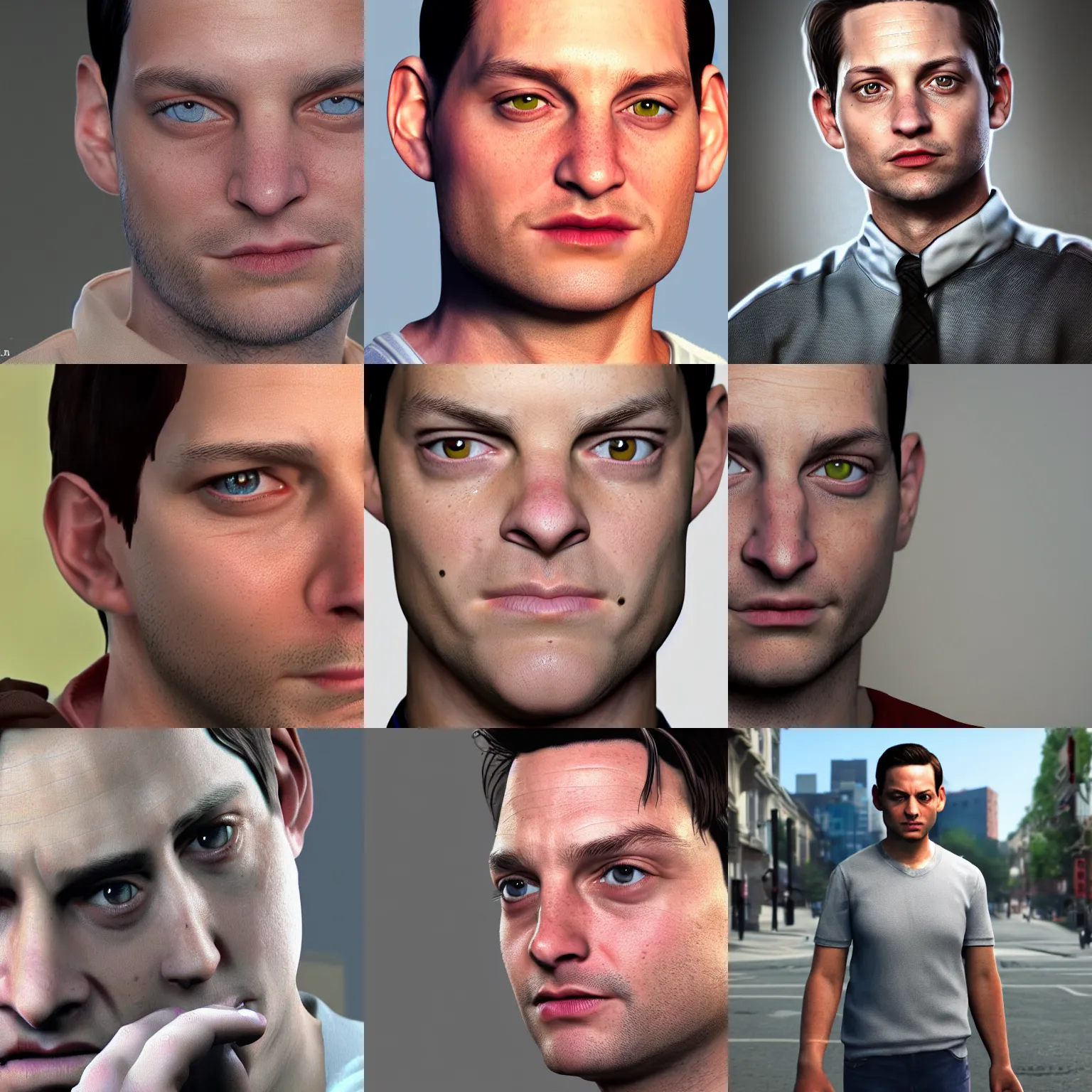 Prompt: photorealistic 8k render bully Tobey Maguire