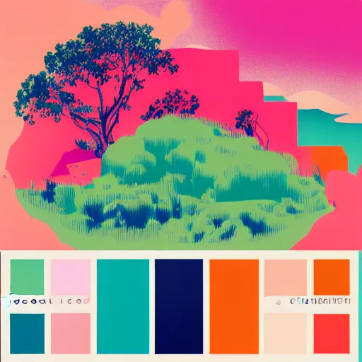 Image similar to risograph color palette