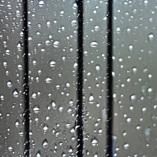 Prompt: rain on a window