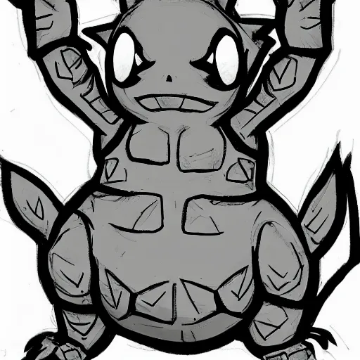 Image similar to skeleton bulbasaur, pokemon concept art, detailed, smooth, thick outline