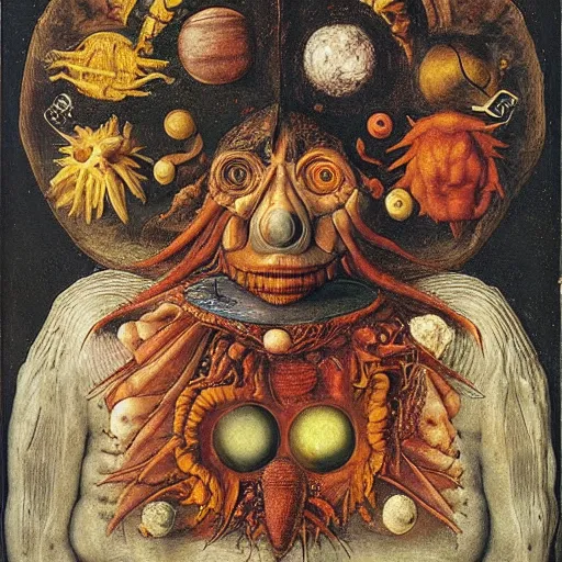 Prompt: Liminal space in outer space by Giuseppe Arcimboldo