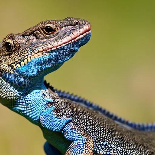 Prompt: blue tongue lizard