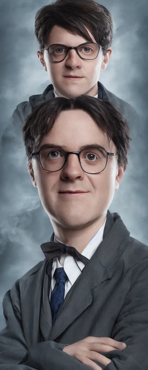 Image similar to portrait of harry porter as an scientist, high quality, 8 k uhd