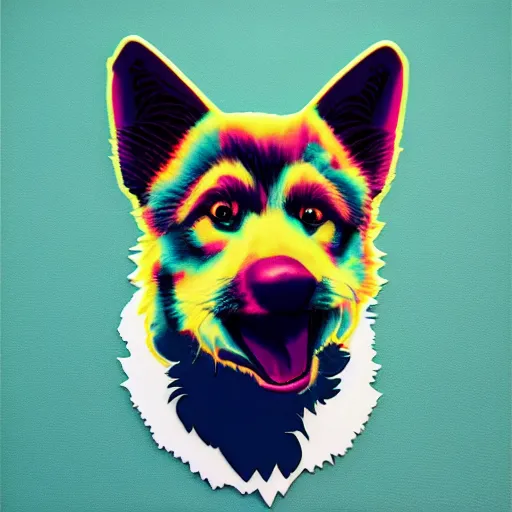 Prompt: individual furry biden silk screen portrait beeple style