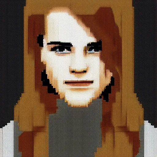 Prompt: pixel art of Emma Watson