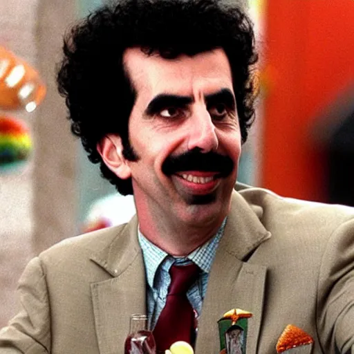 Image similar to borat is king of the universe