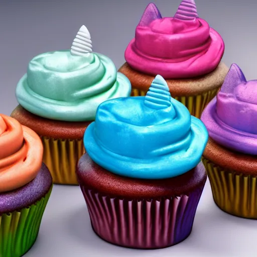 Image similar to unicorns sweet happy iceman rainbows cupcakes puppies, ultra realistic, octane render, 8 k