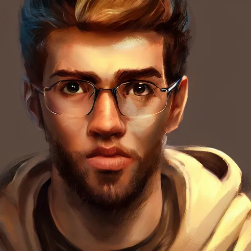 Image similar to portrait of youtuber auronplay, jama jurabaev, tyler edlin, james paick, emmanuel shiru, victor mosquera, modular detailed, artstation, for aaa game, high quality