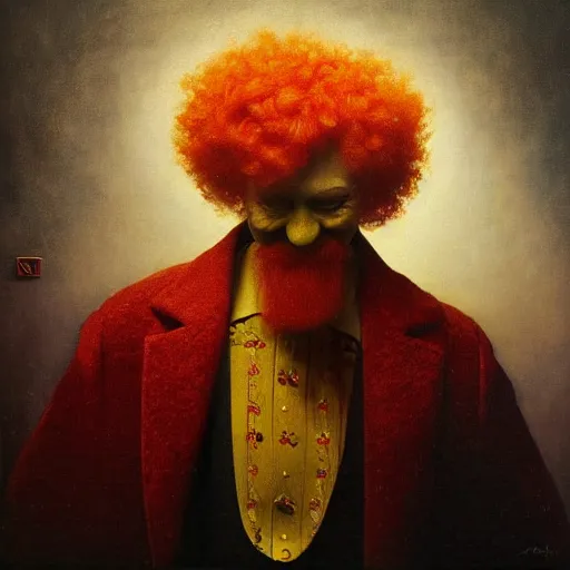 Image similar to ronald mcdonald painting by agostino arrivabene