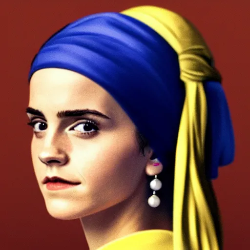 Image similar to emma watson with the pearl earring