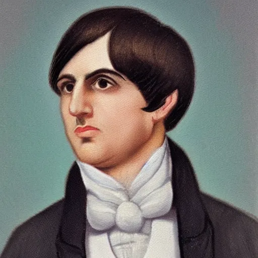 Prompt: regency era painting of a beatle ringo clean shaven