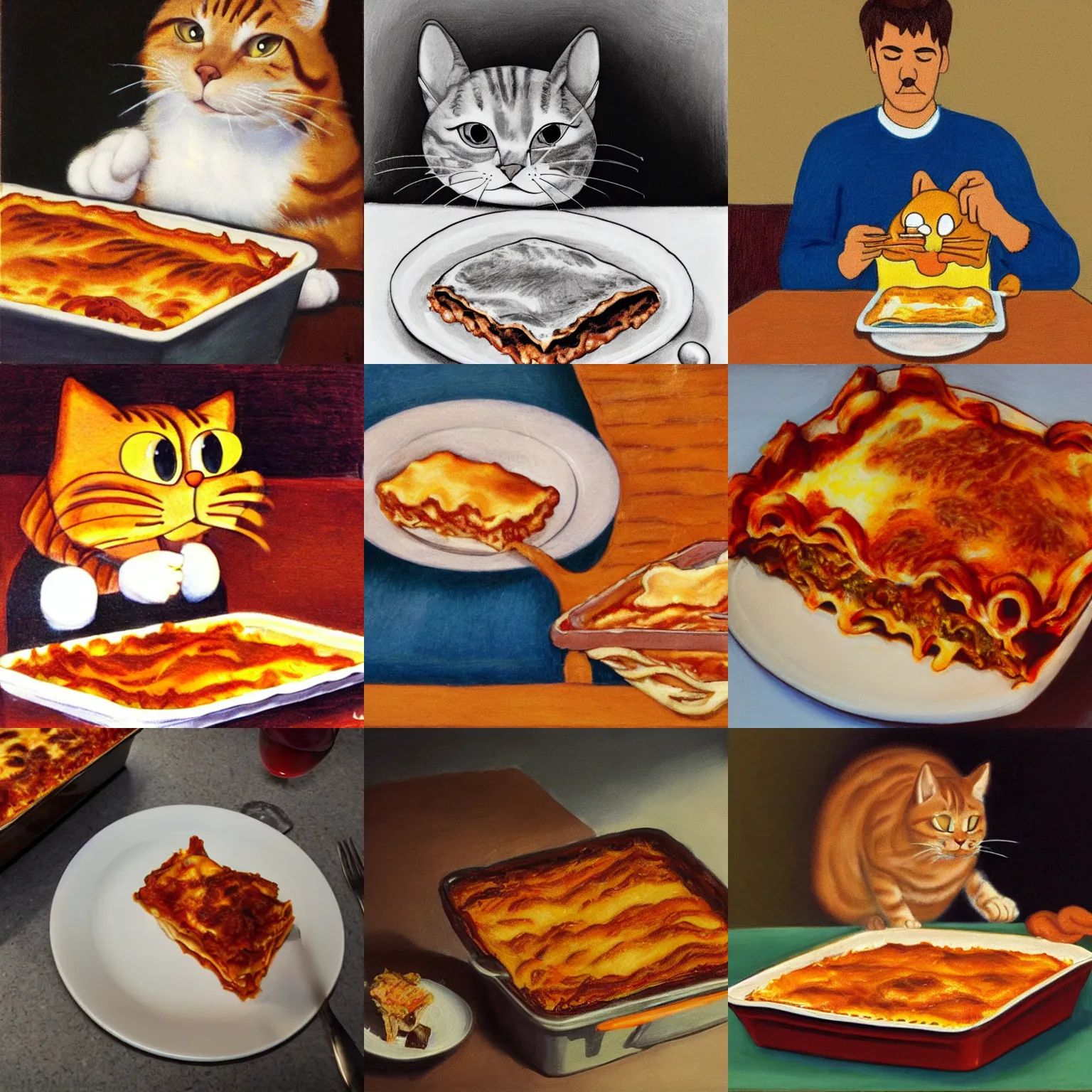 A Portrait Of Garfield The Cat Eating Lasagne Stable Diffusion OpenArt