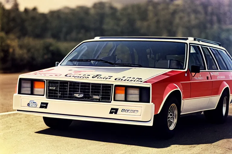 Prompt: designed by giorgetto giugiaro touring race car 1 9 7 9 ford fairmont wagon estate, ektachrome photograph, volumetric lighting, f 8 aperture, cinematic eastman 5 3 8 4 film