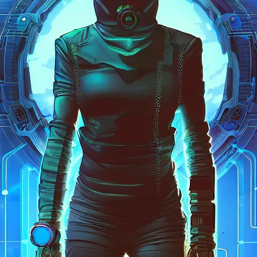 cyberpunk hacker character concept art, Stable Diffusion