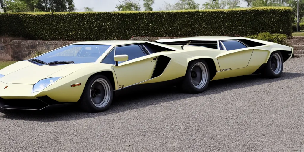Prompt: 1970s Lamborghini Aventador
