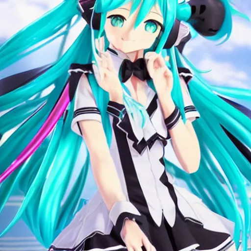 Image similar to hatsune miku from visual novel game everlasting summer