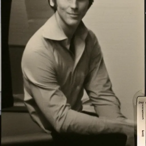 Image similar to A photograph portrait of Jerma985 with short-medium length hair a combover wearing early 1970s menswear in the early 1970s, taken in the early 1970s, grainy, taken on a 1970s Polaroid Camera, realistic, hyperrealistic, very realistic, highly detailed, very detailed, extremely detailed, detailed, digital art, trending on artstation, colorized photo