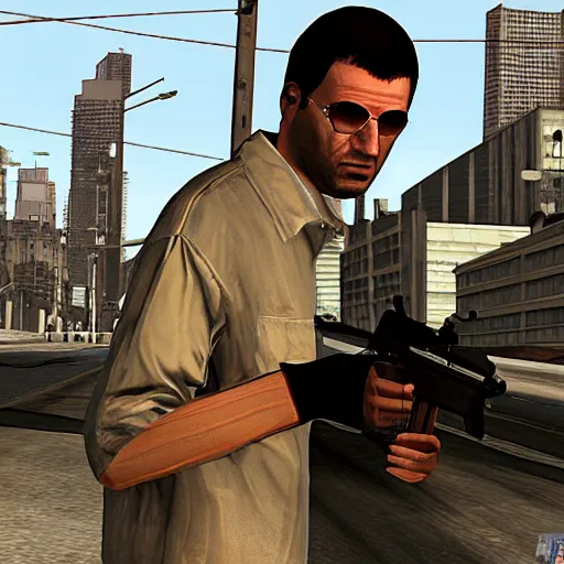 a photo of claude speed ( from gta 3 ), Stable Diffusion
