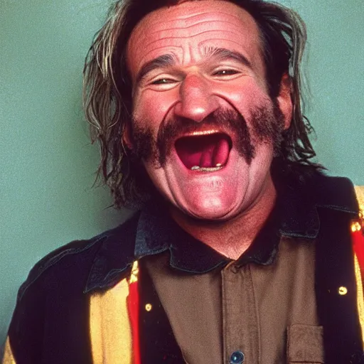 Prompt: Robin Williams as Killer Bob in Twin Peaks 1991
