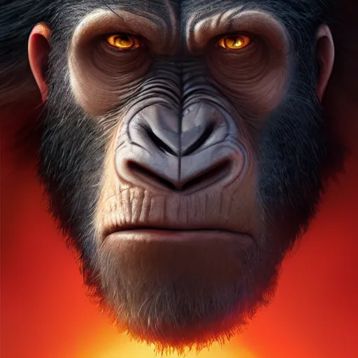 Image similar to face icon stylized minimalist war for the planet of the apes, loftis, cory behance hd by jesper ejsing, by rhads, makoto shinkai and lois van baarle, ilya kuvshinov, rossdraws global illumination