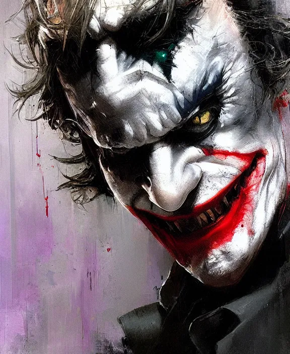 Image similar to joker by jeremy mann