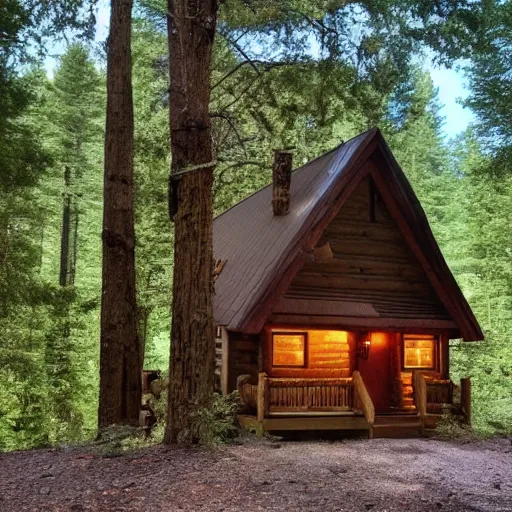 Image similar to a cabin in the woods