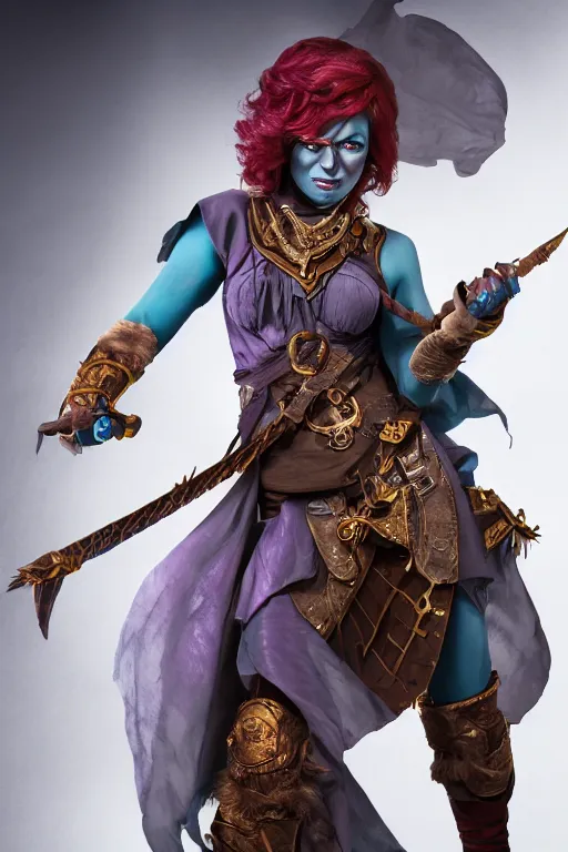 Image similar to a female DND genasi, high resolution film still, 8k, HDR colors, cosplay, studio lighting