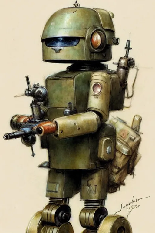 Image similar to (((((1950s military robot pet . muted colors.))))) by Jean-Baptiste Monge !!!!!!!!!!!!!!!!!!!!!!!!!!!