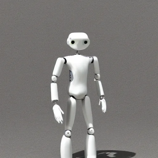 Prompt: 'white ceramic humanoid robot male'