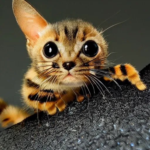 Image similar to photo of world ’ s smallest cat the size of a honeybee