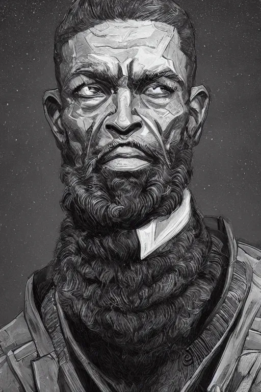 Prompt: Portrait of abolitionist John Brown with a beard wearing futuristic power armor, fantasy, intricate, highly detailed, digital painting, trending on artstation, sharp focus, illustration, style of Stanley Artgerm and Dan Mumford