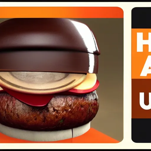 Image similar to humanburger, 8k ultra realistic, award winning, unreal engine 5, masterpiece commerical, advertisement