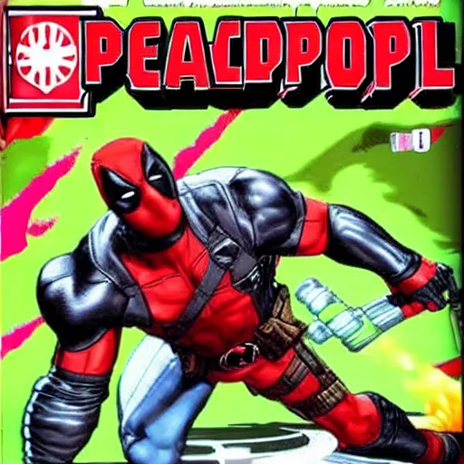 Image similar to Deadpool fighting game, ps1, video game, gameplay, retro,