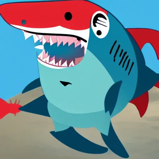 Image similar to markiplier as a shark