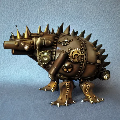 Image similar to steampunk stegosaurus